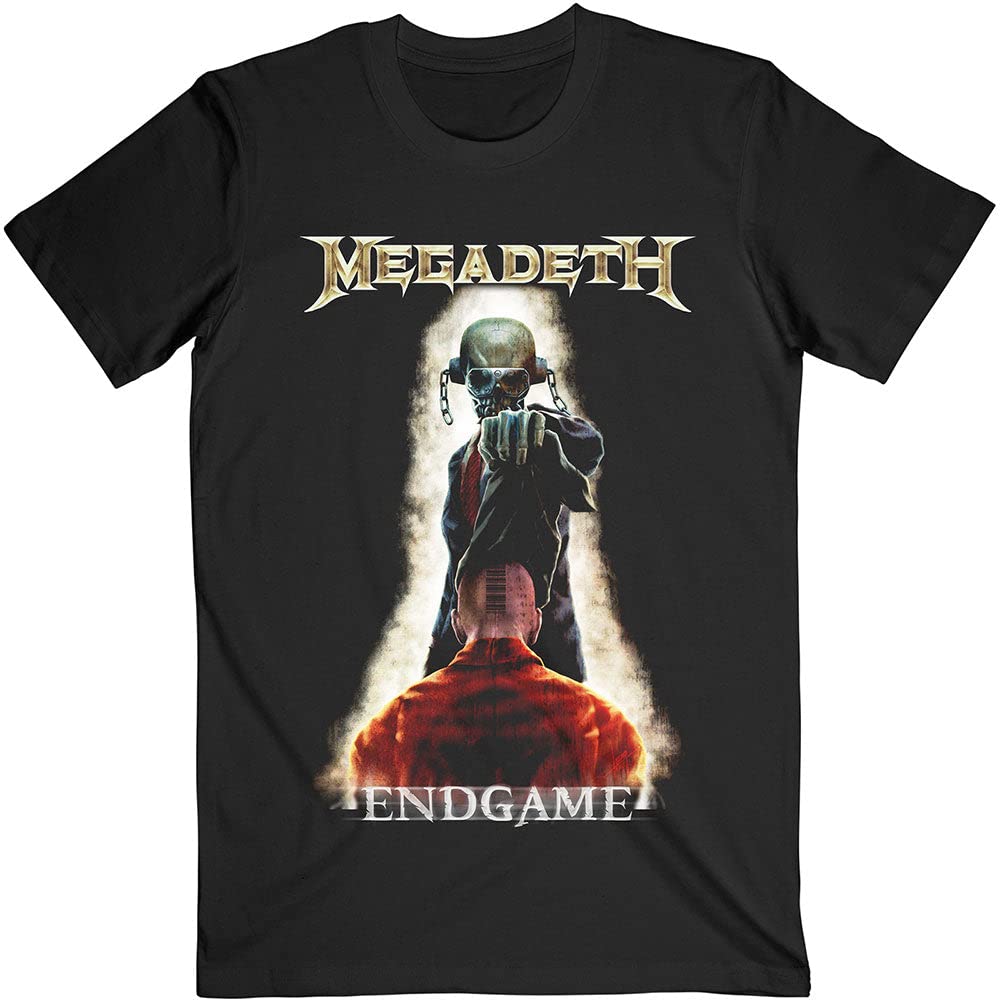 Megadeth T Shirt Vic Removing Hood Band Logo Official Mens Black M