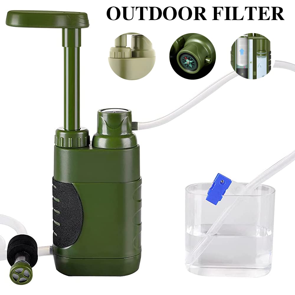 Namvo Water Filter Outdoor Drinking Water Treatment 3000 L Survival Camping Water Filter for Prepper Emergency Equipment -Army Green - Image 4