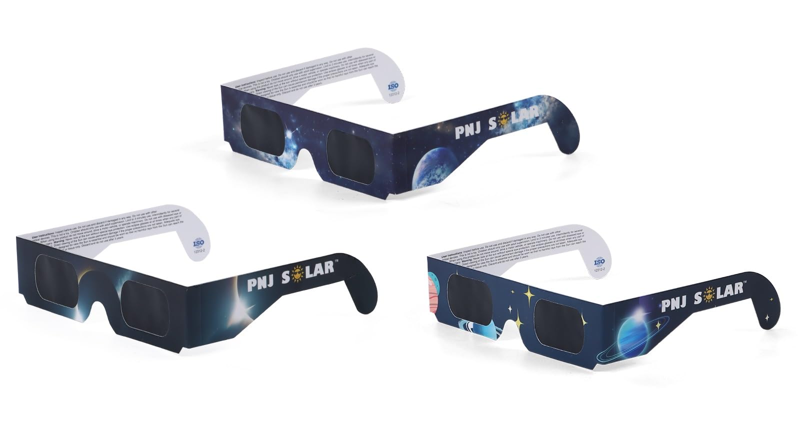 [10 Pack] Solar Eclipse Glasses 2024 - ISO Certified and Approved for Safe Direct Sunlight Viewing