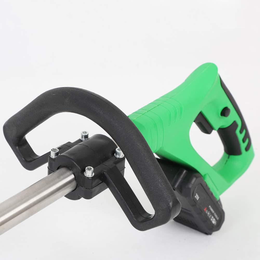 WRISCG Cortacésped Inalámbrico 12V/21V Jardín Cortacéspedes Herramientas eléctricas para Exteriores Lncluir Batería+Cargador+Cuchilla Redonda+Hoja de Metal+Cuchilla de plástico,21v