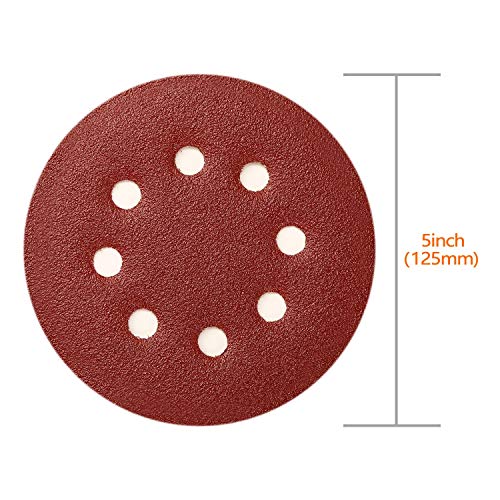 Miniatura 3 de Disco De Lija, Spta 100 Piezas Discos De Pulir Ø 125 Mm Grano Cada 10 X 40 80 120 180 320 600 800 1000 1500 2000 Para Lijadora Orbital O Excéntrica, 8-Agujeros Papel De Lija -Osdps5m100