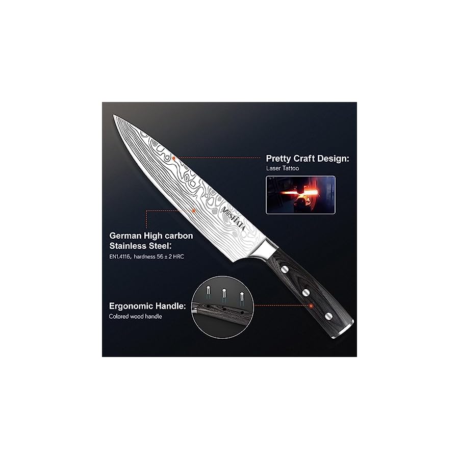 MOSFIATA-Kitchen-Knife-Set-15-Piece-Kitchen-Knife-Set-with-BlockSharpening-Rod-Ergonomic-Handle-for-Chef-Knife-Set-and-Serrated-Steak-Knives-Knife-Sharpener-and-Kitchen-Shears-Bottle-Opener MOSFIATA Kitchen Knife Set, 15-Piece Kitchen Knife Set with Block&Sharpening Rod, Ergonomic Handle for Chef Knife Set and Serrated Steak Knives Knife Sharpener and Kitchen Shears, Bottle Opener