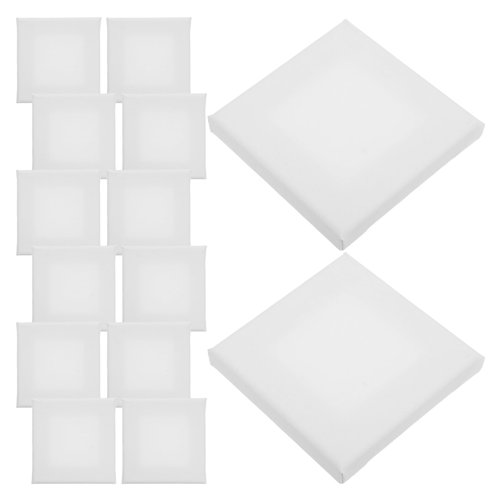 15 Mini Toiles à Peindre en Coton 10x10 Cm Petites Toiles D'art pour Peinture Créative Lot de 15 pour Ateliers Bricolage et Décoration Murale