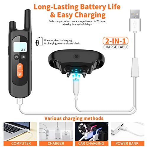 Dog Training Collar, Dog Shock Collar for Large Medium Small Dogs with Remote Range 2600Ft , Waterproof Rechargeable… - Image 5