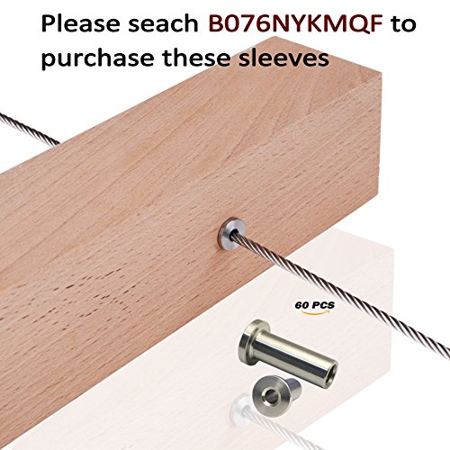 kjxxkj T316-Stainless Steel 1/8\'\' Aircraft Wire Rope for Cable Railing Hardware/Kit, Marine Grade (Silver, 400FT) - Thumbnail 5