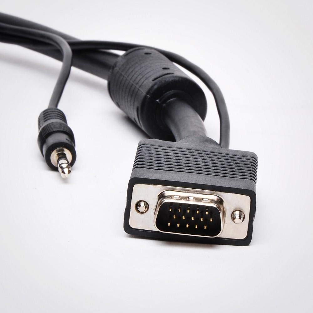 FireFold SVGA Cable with 3.5mm Audio - Double Shielded - Support Resolutions up to 1600x1200.