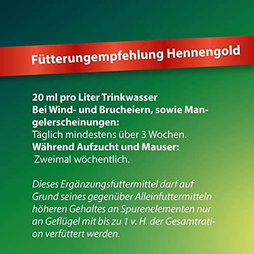 Röhnfried Hennengold 5000 ml I vermindert Brucheier & Federfressen I unterstützt Federwachstum & Federkleid I für Hühner & anderes Geflügel