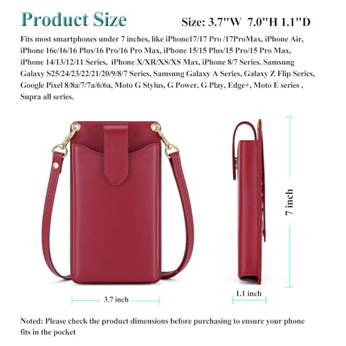 Image of Peacocktion Small Crossbody Cell Phone Purse for Women, Lightweight Mini Small Crossbody Bags for Women with Card Slots
