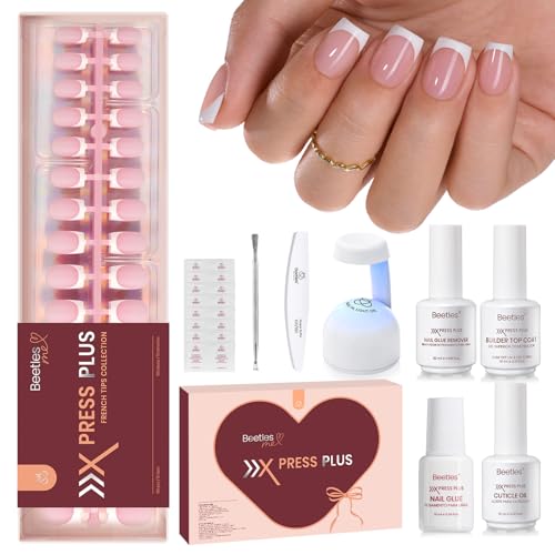 Beetles X Press Plus Gel Nails Kit | Pink French