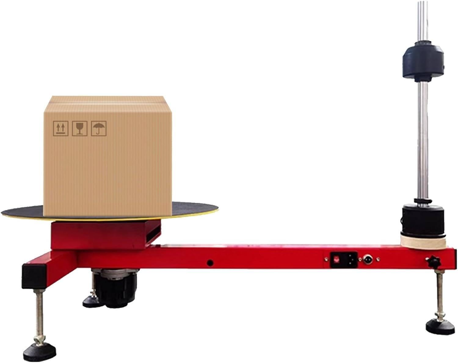 Electric Stretch Film Dispenser - 30 RPM Wrapping Speed, Heavy Duty Pallet & Box Wrapper, Compatible with 27.5" Stretch Film, Efficient Packaging Solution