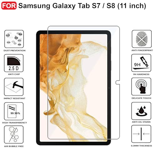 Image of CEDO Samsung Tab S7 / S8 / S11 (11 inch) Tempered Glass | Screen Protector Clear Tempered Glass for Samsung Galaxy Tab S7 / S8 / S11 (11 inch)