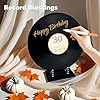 Vinyl Record Style Birthday Guest Book for 30th Birthday Decorations - Large 11.6"x11.6" Sign-In Poster with 12 Pens | Unique Keepsake Gift for Birthday Party Decor (30 Years Old, Golden, 11.6"L x #1