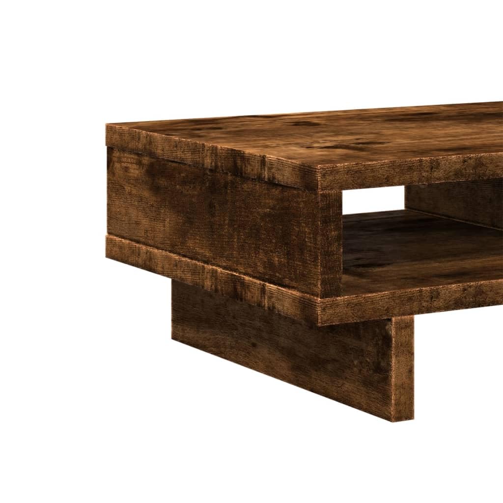 Soporte para monitor de madera de roble ahumado, 50 x 27 x 15 cm, altura regulable, ergonómico, para ordenadores, portátiles, PC, portátiles, oficinas en casa, oficina, escritorio de pie