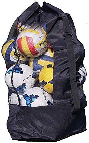 Extra Large Football Basketball Storage Bag Volleyball Outdoor Waterproof Duffel Bag Soccer Net Ball Shoulder Bag 15-20 Balls Carry Bag Sport Equipment Training Drawstring Bag with Adjustable Strap