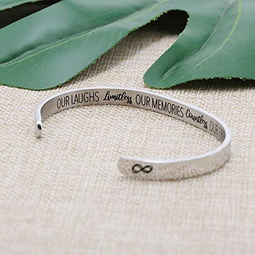 JoycuFF Friendship Gift for Women Inspirational Birthday Cuff Bracelet for Friends Handmade Stainless Steel Jewelry for Bff Bracelets Graduation Gift for Her4