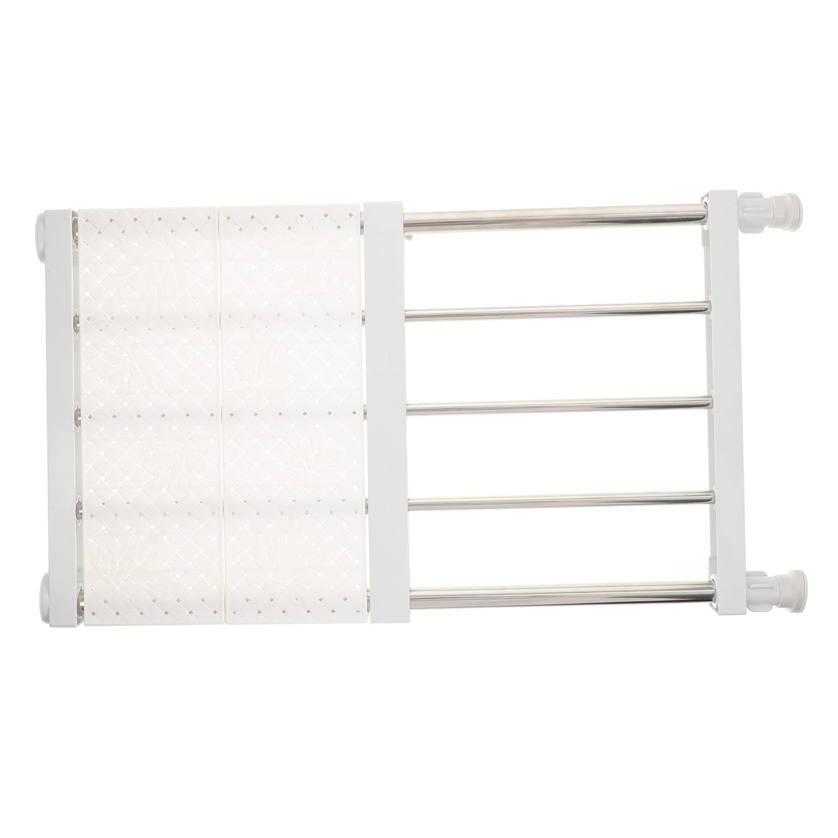 Organizador retráctil sin clavos PRETYZOOM con estructura de acero blanco