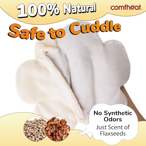 Image of Microwave Heating Pad for Pain Relief, Moist Heat Pack Hot Compress for Period Cramps Pain, Shoulder, Muscles, Plush Heating Pad Microwavable for Girl Women, with Washable Cover