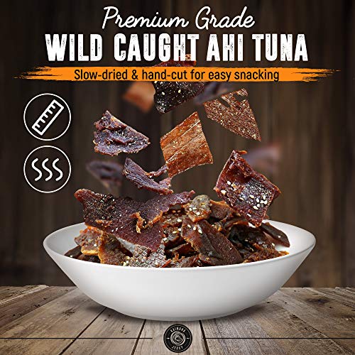 Kaimana Ahi Tuna Fish Jerky - Premium Protein & Rich In Omega-3's - All Natural & Wild Caught Tuna Jerky. Made in Hawaii, USA. (4 Pack, Variety Bundle)