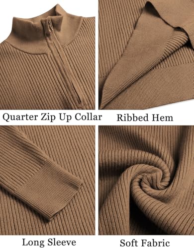 Image of DENIMHOLIC Men High Neck Zipper Full Sleeve Cotton Knitted Winter Sweater for man