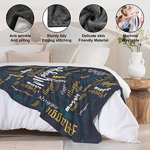 NIBESSER Coperta Personalizzata con Nome Plaid