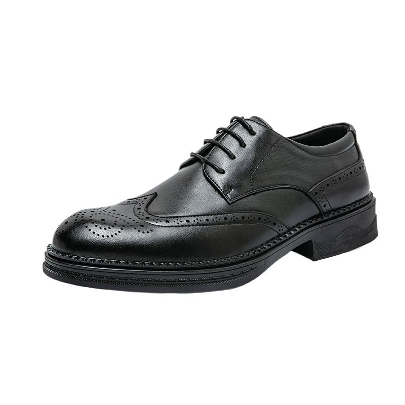 Men's Breathable Oxford Shoes Comfortable Business Lace-Up Softsole Walking Formal Derby Dress Shoes