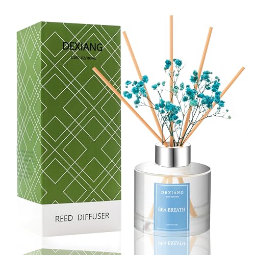 Green Picture Reed Diffuser Set - 3.38 fl oz (100ml) Essential Oil with 6 Reed Sticks | Home & Bathroom Decor