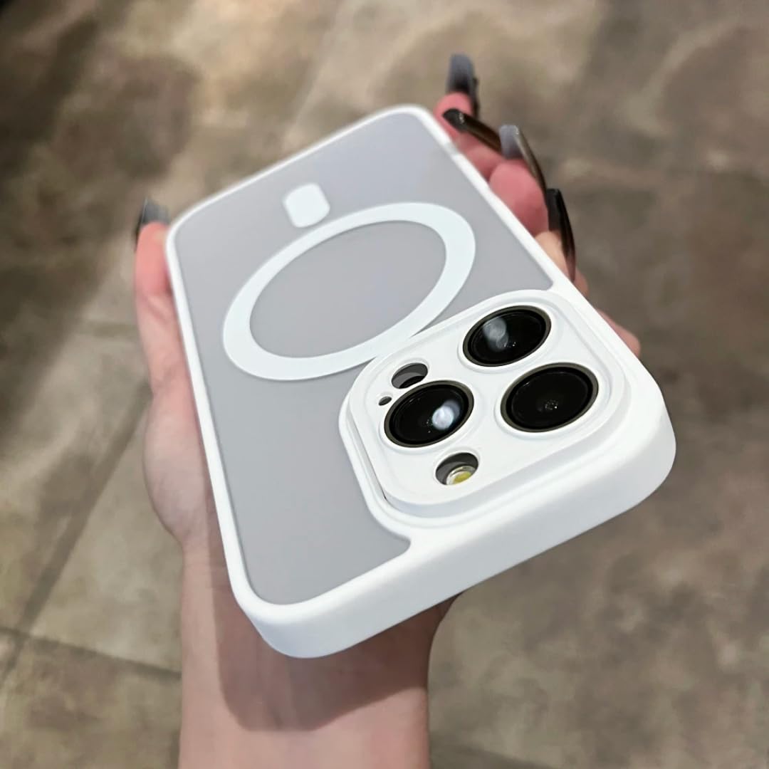 Coque iPhone 17 Pro Max blanche mate et translucide avec induction - 8