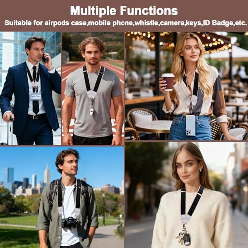 Image of XANGNIER Clip and Go Strap for Phone with Wallet Crossbody, Phone Strap with Zippered Wallet, Adjustable Anti Theft Cellphone Lanyard for Women, Cellphone Chain Accessories,Multicolor 11