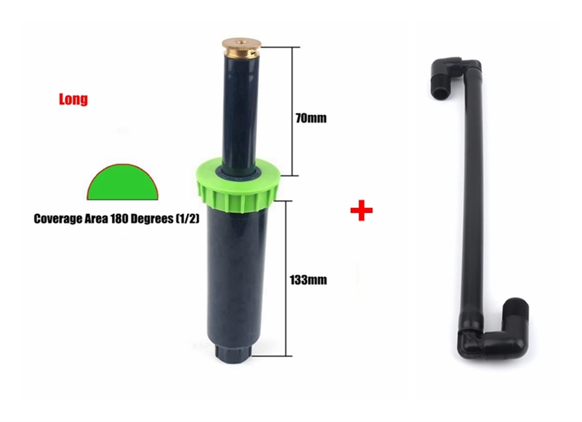 Collegamento dell'Acqua Spray 10 Pezzi/Lotto 1/2 Pollice 90-360 Gradi Regolabile in plastica Testa irrigatore a Scomparsa Giunto Girevole Serra agricola irrigazione del Giardino
