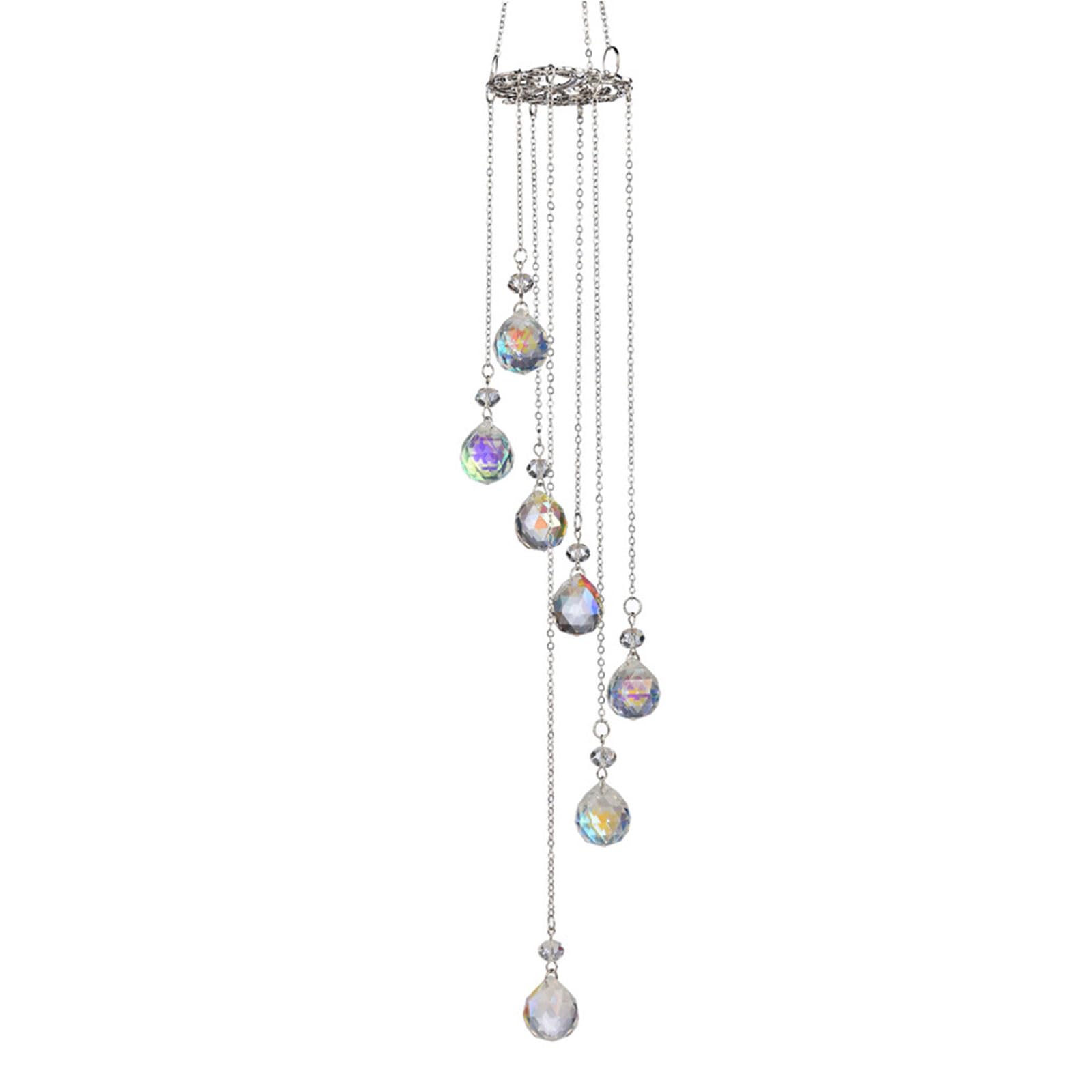 Zwwaazhf B Decorative Crystal Windchimes Suncatchers Pendants Window Hanging Decoration Ornament For Home Aesthetic Decors Gift Crystal Windchimes