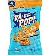 Ka-Pop! Popped Chips – Vegan Cheddar, 3oz, Pack of 4 - Free from Gluten, Corn and Dairy - Kosher,...