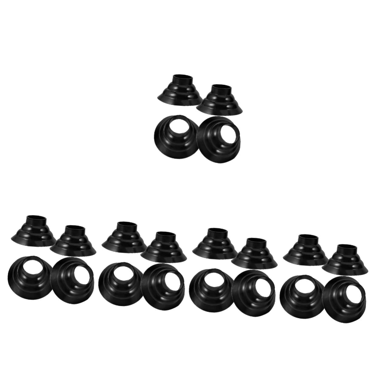 BESTYASH 5sets 4pcs Skid Cane Tips for Climbing Poles Durable Nonstick Foot Covers Wear Resistant Replacement for Walking Canes and Crutches Enhance Safety for Outdoor Activities 4pcs*5