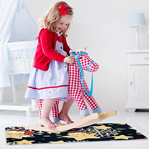 Alfombra de puerta Star Snowflake para entrada lavable y resistente 5