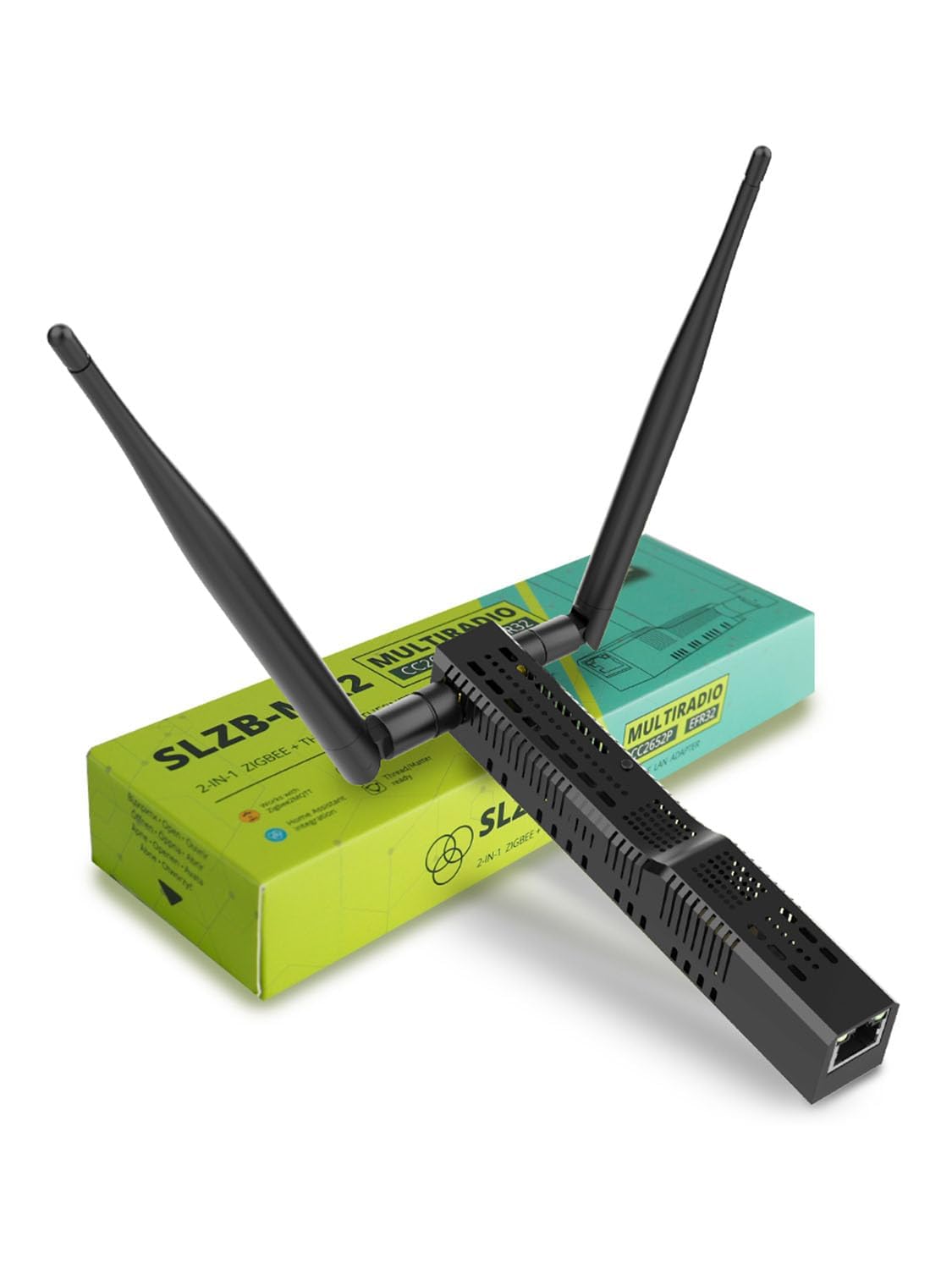 SMLIGHT SLZB-MR2U (2026 Model) Zigbee 3.0 to Ethernet,USB,and WiFi Gateway Coordinator with PoE,Universal Gateway for Home Assistant/ Zigbee2MQTT/ZHA,Wireless Zigbee 3.0 USB Adapter