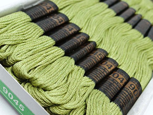 25 Piezas Hilo de Algodón Verde Claro para Bordar miniatura 4