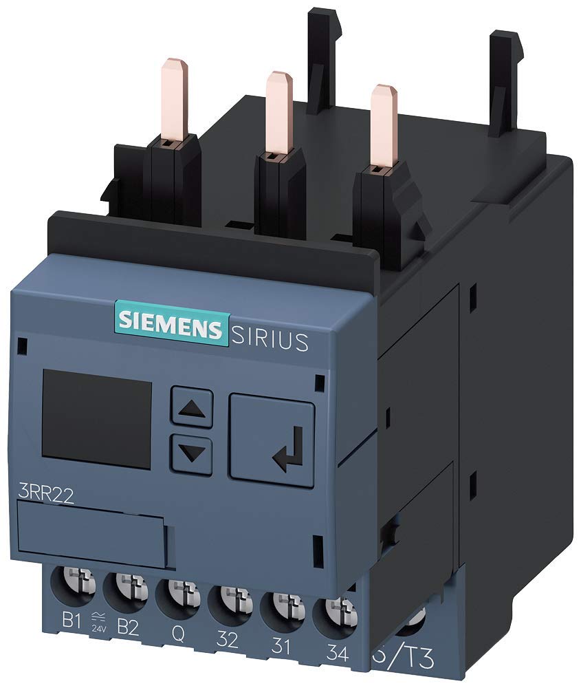 Siemens Sirius 3RR22421FW30 Current Monitoring Relay, Standard Version, for Mounting to 3RT2/3RA23 Contactors, Size S0, 4 to 40A. 3 Phase Supply, 24-240V AC/DC, Screw Terminal