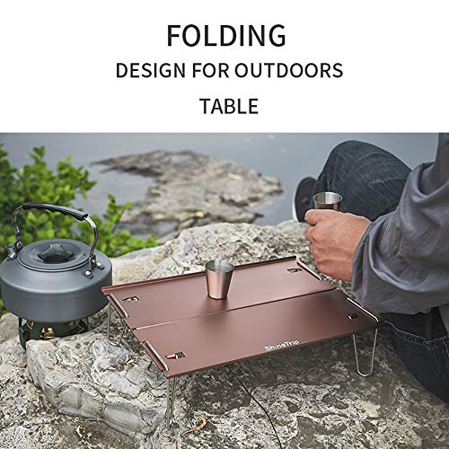 BIGBIGFAMILY Mini mesa dobrável dobrável, mesa de acampamento, piquenique, acampamento, ferramentas