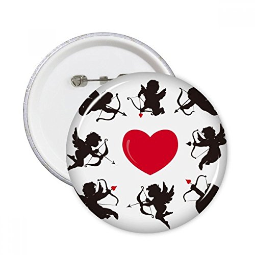 Pins Cupidon ange coeur rouge, un petit cadeau romantique pour vêtement