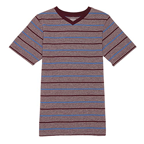 French Toast Boys' Short Sleeve Stripe V-Neck Tee - Main Image