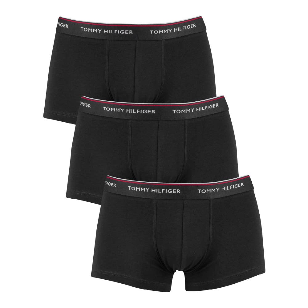Tommy Hilfiger Herren Boxershorts Trunks Unterwäsche, Mehrfarbig (Black), S