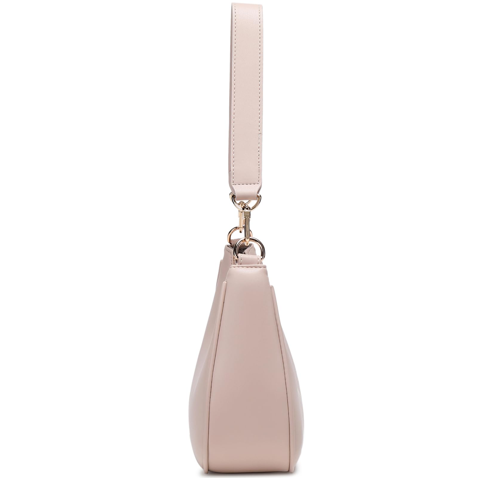 Women's Shoulder Bags Cute Hobo Purses Vintage Handbags with Zipper Lightweight Underarm for Dating Shopping Gift (Nude) view 2