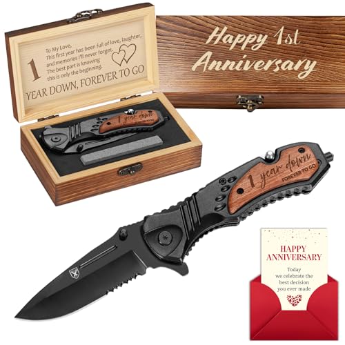 1 Year Anniversary Paper Gifts for Boyfriend, 1st Anniversary Present for Men Him Husband, First...