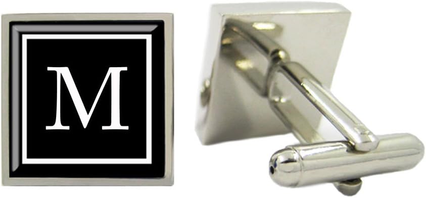 LBFEEL Monogram Cufflinks, Personalized Mens Cufflinks, Custom Initial Cufflinks, with Cufflink Box