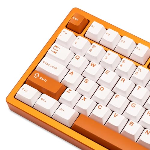 Image of KEEBMONKEY WOBKEY Rainy 75 Aluminum HMX /JWK Switches Mechanical Keyboard with Superior Acoustics, Wired, BT, 2.4G Wireless Connectivity (Pro Orange(Mirrored Glass Weight))