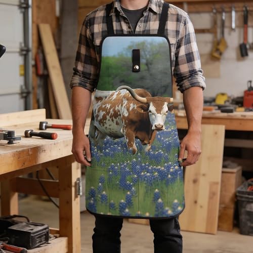 Delantal de Trabajo Bluebonnet Longhorn Tool Apron con Bolsillos miniatura 5