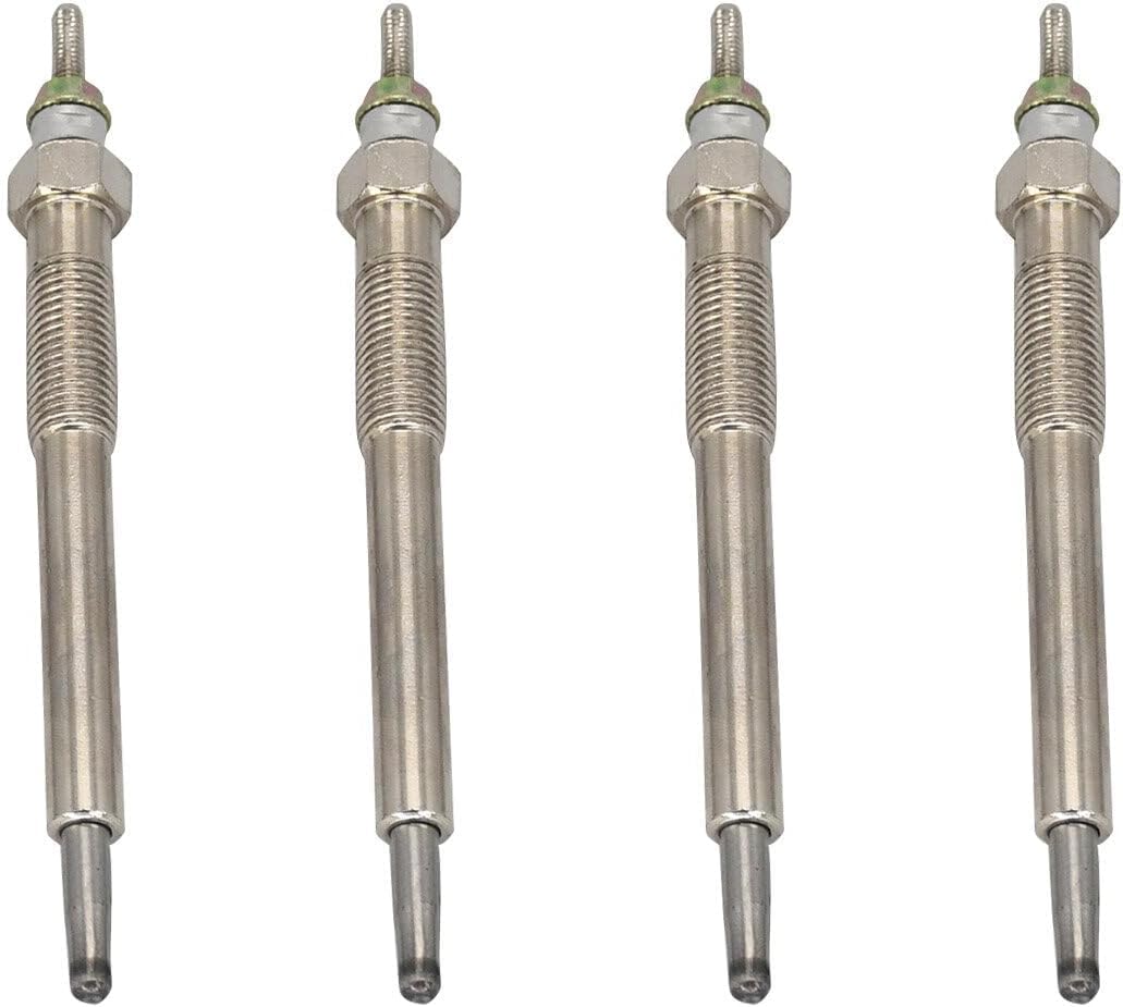 4pcs Glow Plug 1G911-65510 1G852-65512 1G852-65510 Compatible for Kubota Excavator KX033-4 KX040-4 U35-4 Tractor MX5200F L2501D L2501F L2501H L3301DT L3301H L3560DT L3901DT L47