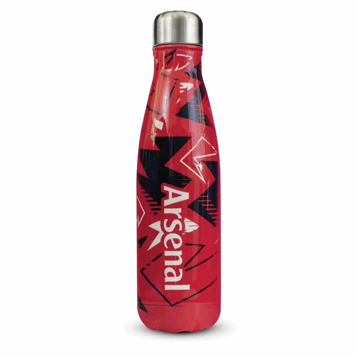 Hy-Pro - Botella térmica oficial de la Arsenal F.C. de acero inoxidable, doble pared, diseño de decoloración, ligera, a prueba de fugas, gran idea de regalo de fútbol