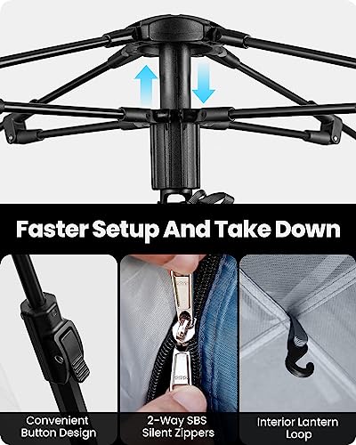 Carpa para camping OutdoorMaster 4 personas con tecnología blackout miniatura 6