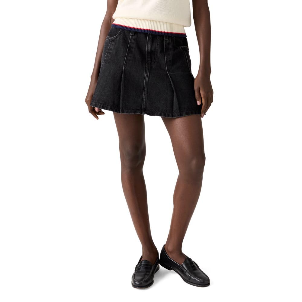 Levis Womens Pleated Mini Skirt