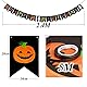 Halloween Deko Set zum Geburtstag - inkl. Happy Birthday Girlande und 60 x 3D Fledermaus Aufkleber - Geburtstagsdeko in Halloween Thema für Kindergeburtstag, Horror Party, Halloween Geburtstag usw.